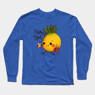 Summer Time Pineapple Long Sleeve T-Shirt